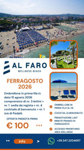 Carica l'immagine nel visualizzatore di Gallery, FERRAGOSTO 2026 Pacchetto Prima Fila
