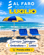 LUGLIO 2027 | Ombrellone + 2 Lettini | 3ª Fila