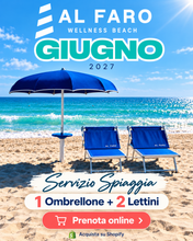 Carica l'immagine nel visualizzatore di Gallery, GIUGNO 2027 | Ombrellone + 2 Lettini | 3ª Fila
